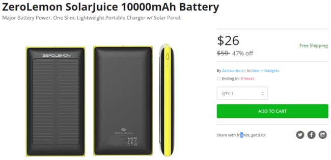 Fotografía - [Trato Alerta] ZeroLemon SolarJuice 10000mAh batería a la venta por $ 26 (por debajo de $ 50) De Pila Social-Final Day